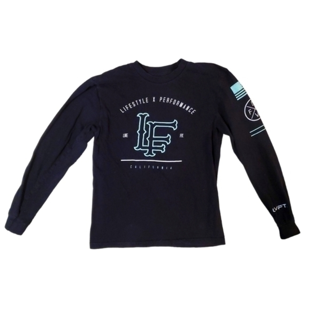 Live Fit Women's Black California Long‎ Sleeve T-shirt Small